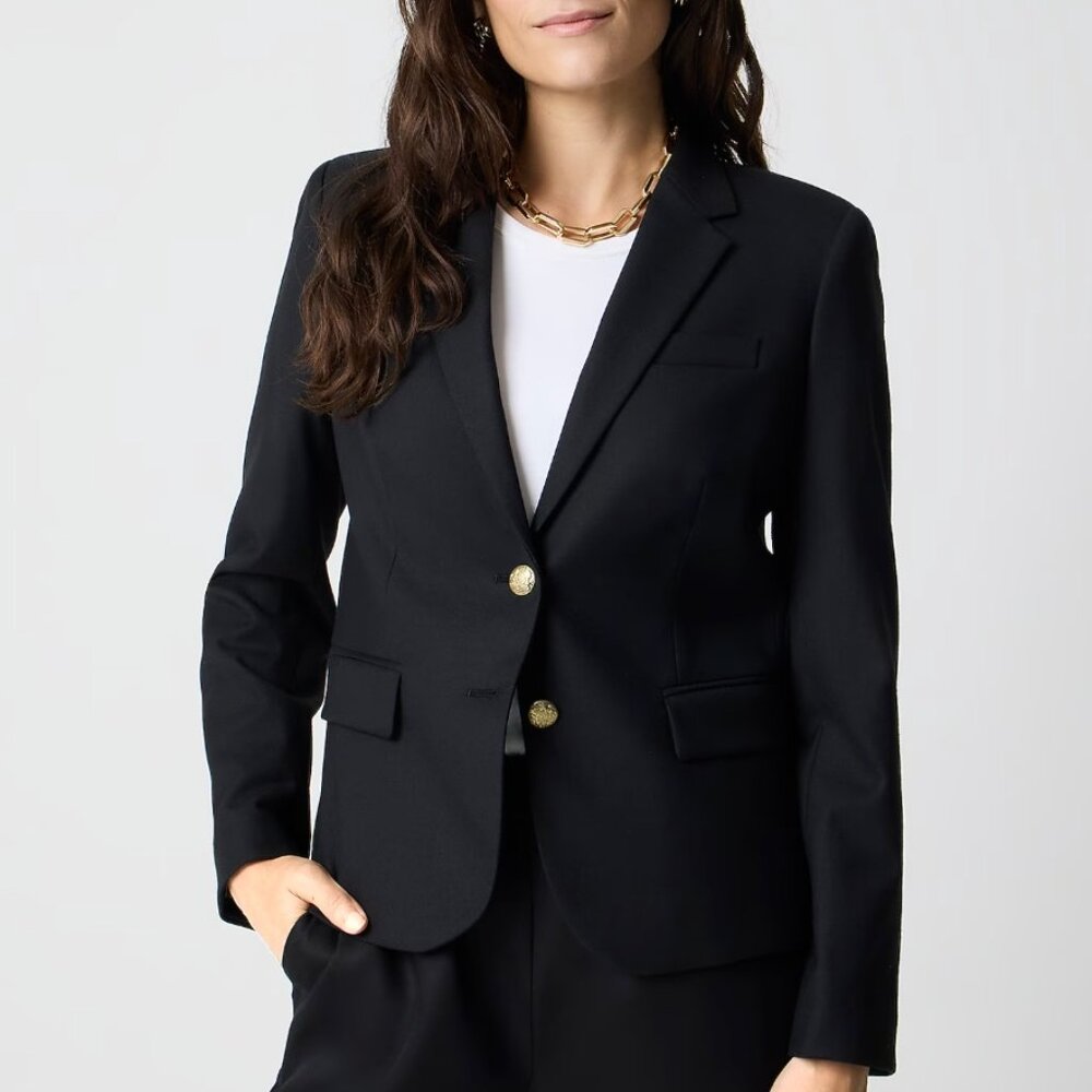 J.Crew Black Original Schoolboy Blazer Size 2 NWT